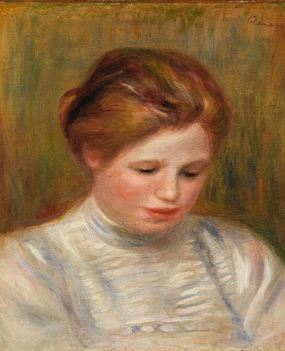 Cabeza (Tête); también llamada Estudio de bordadora de Pierre Auguste Renoir